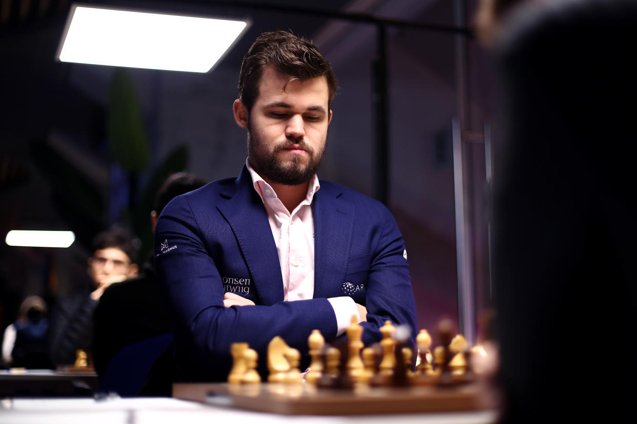 Magnus Carlsen is done with the world chess championships. (Photo by Dean Mouhtaropoulos/Getty Images)