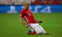 Football Soccer - Bayern Munich v Arsenal - UEFA Champions League Round of 16 First Leg - Allianz Arena, Munich, Germany - 15/2/17 Bayern Munich's Arjen Robben celebrates scoring their first goal Reuters / Michael Dalder Livepic