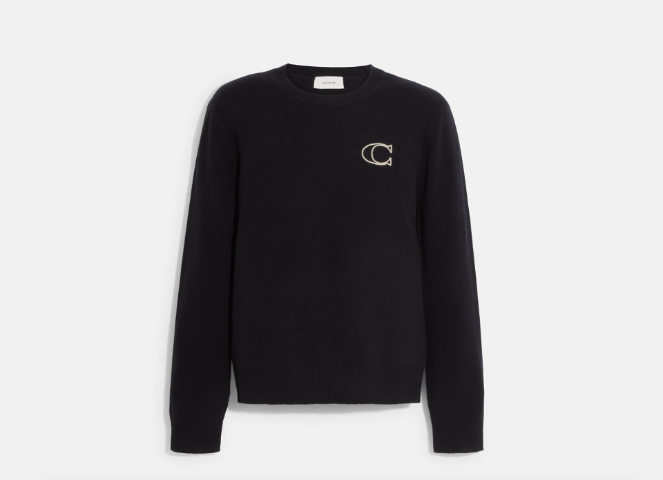 Crewneck Sweater With Signature (Photo via Coach Outlet)