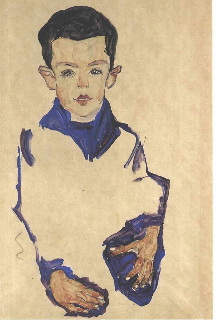 This image provided by the Manhattan District Attorney's Office shows artwork by the Austrian expressionist artist Egon Schiele. On Wednesday, Sept. 20, 2023, the art plundered by the Nazis was returned to the heirs of Fritz Grünbaum, a well-known cabaret performer who was arrested in 1938 and later died in the Dachau concentration camp. The Manhattan District Attorney's Office secured the return of the artworks from prominent museums earlier this year, including one piece from the Museum of Modern Art. Combined, the pieces are valued at more than $9.5 million. (Manhattan District Attorney's Office via AP)