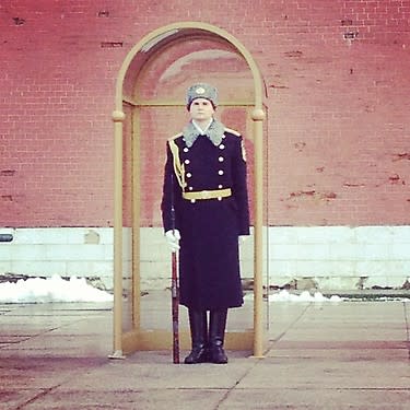 Standing guard at the Kremlin. (#NickInEurope)