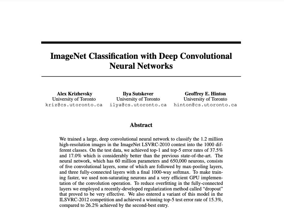 ImageNet Classification with Deep Convolutional
Neural Networks