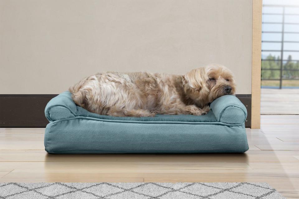 FurHaven Plush & Suede Memory Top Dog Bed