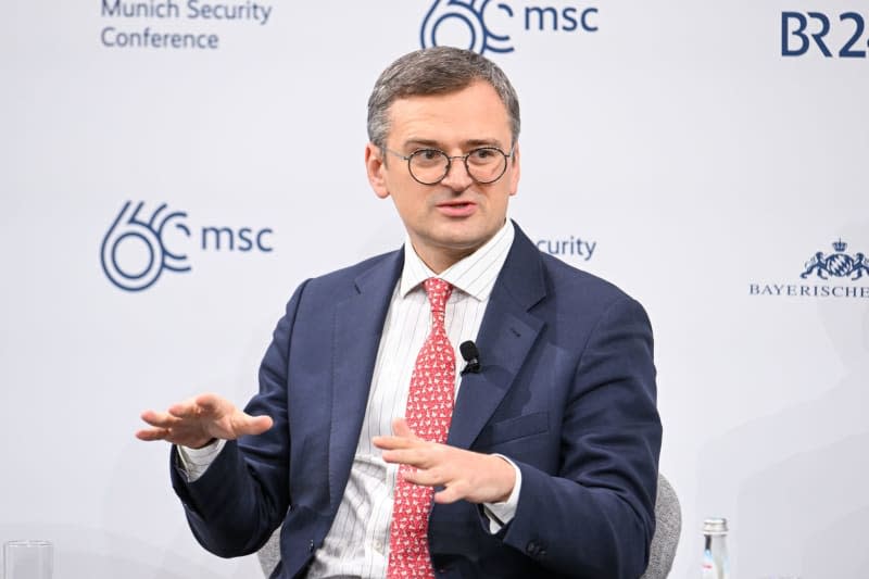 Ukrainian Foreign Minister Dmytro Kuleba, attends a panel discussion at the 60th Munich Security Conference (MSC). Tobias Hase/dpa