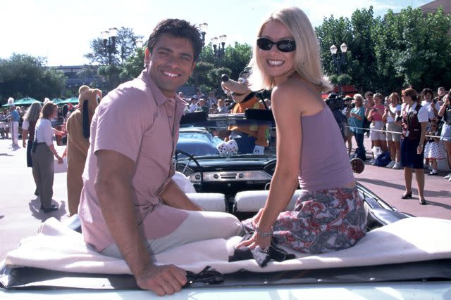 <p>Barry King/Liaison/Getty</p> Mark Consuelos and Kelly Ripa in 1999