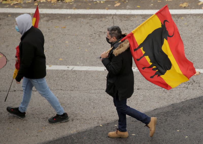 Protest against planned reform to anti-terrorism and gagging laws, in Madrid