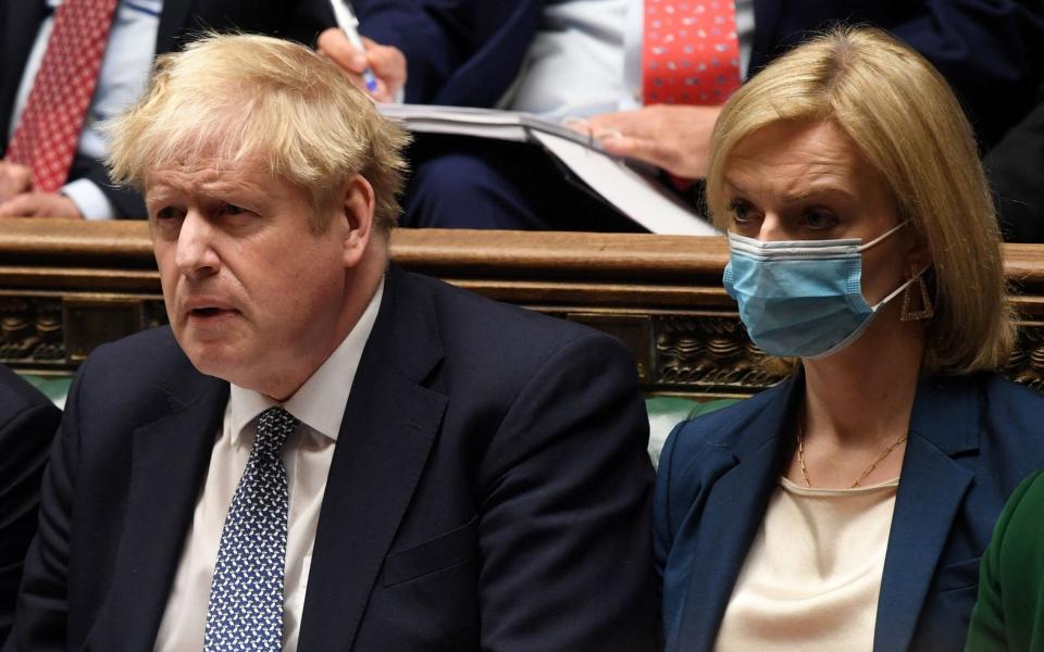 Boris Johnson and Liz Truss - Jessica Taylor/AFP via Getty Images