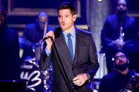 <p>Look for Bublé’s <i>Nobody But Me</i> to edge out <i>Tony Bennett Celebrates 90</i> and Bob Dylan’s <i>Triplicate</i>. Bublé, a four-time winner in this category, took a year off to be with his son, Noah, who was diagnosed with cancer in 2016. (Photo: Andrew Lipovsky/NBC/NBCU Photo Bank via Getty Images) </p>