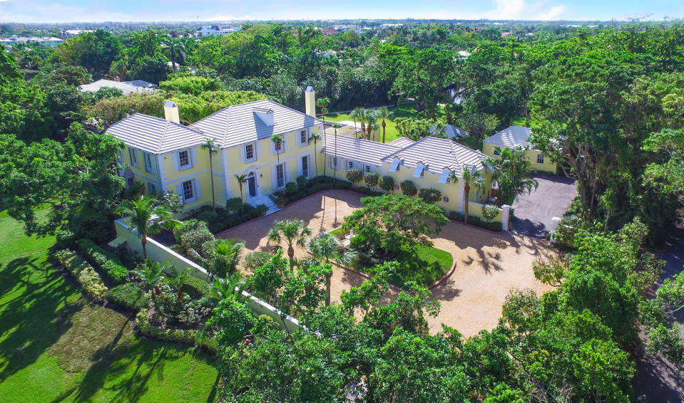 This home called Lemon Hill at 1200 N. Ocean Boulevard in Gulf Stream is for sale in May 2022 for $17.9 million. The listing is presented by Douglas Elliman associates Nick Malinosky and Randy Ely. Photo courtesy Douglas Elliman