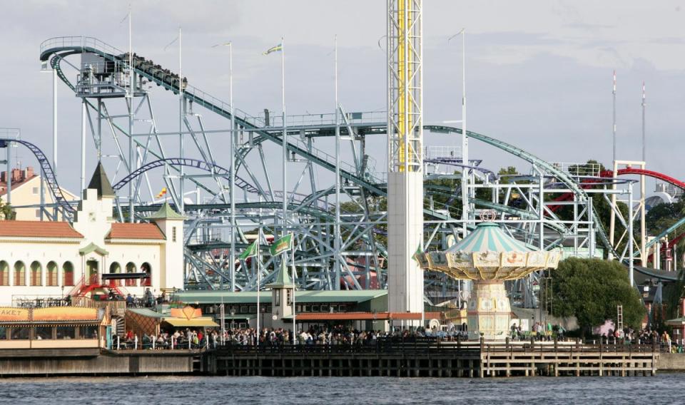 The incident took place at the Grona Lund amusement park in Stockholm