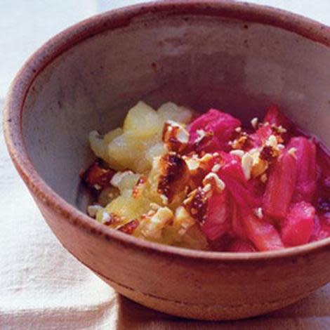 Apple and rhubarb puree