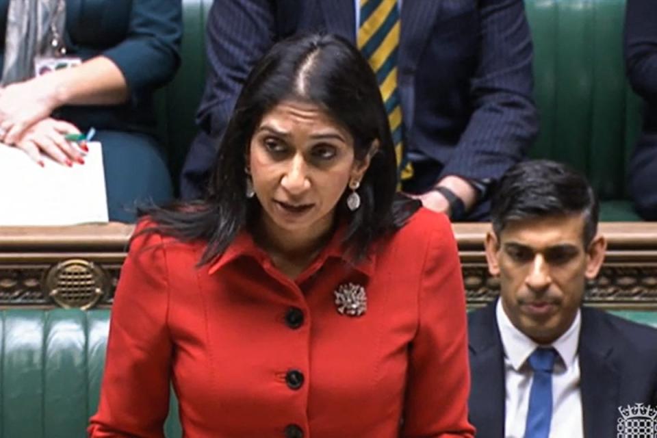 Suella Braverman unveils her plan to Parliament (PRU/AFP via Getty Images)