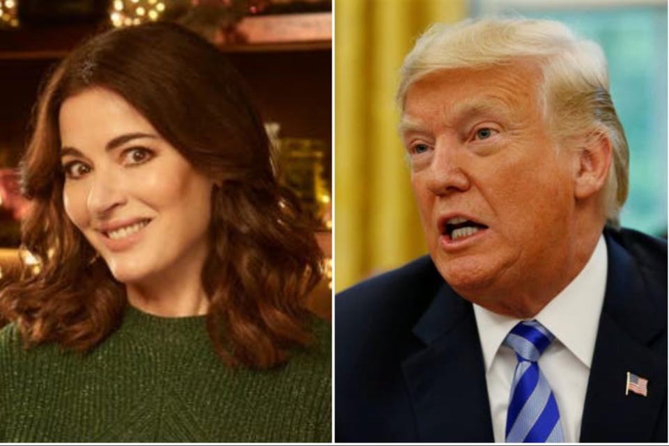 <p>Nigella was hailed for ‘high quality trolling’ of Donald Trump</p> (BBC Pictures/Reuters)