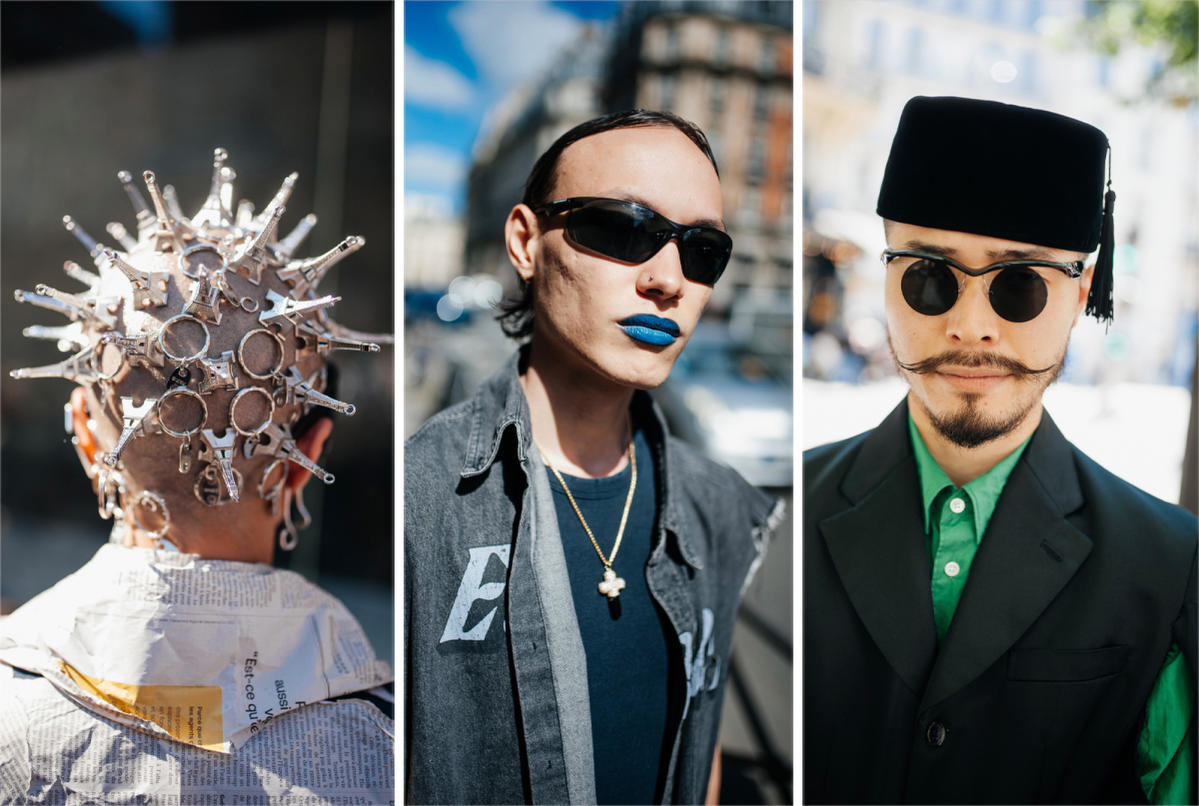 Offbeat Beauty Looks on Paris Streets During Men’s Fashion Week