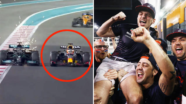 Verlaten tong Centraliseren F1: Max Verstappen snatches title in last-lap 'insanity'