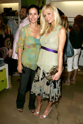 Courteney Cox-Arquette and Paris Hilton at Kitson in Beverly Hills for Warner Bros. Pictures' House of Wax