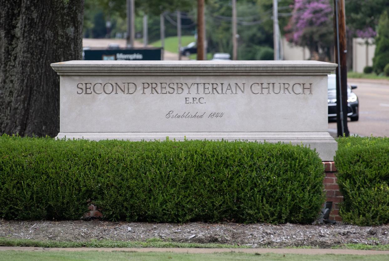 Second Presbyterian Church’s sanctuary, about a block away from where Eliza Fletcher was kidnapped, is open until 3 p.m. today and has pastors rotating for those who want to gather on Friday, Sept. 2, 2022. Eliza Fletcher and her husband Richard Fletcher III were married at the church and are still active members of the congregation.