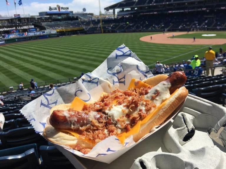 The Boomstick -- baseball's largest hot dog!