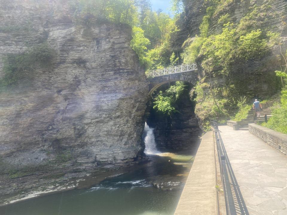 A look at the beginning of the gorge at popular Watkins Glen State Park