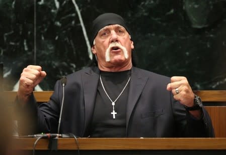 Terry Bollea, aka Hulk Hogan, testifies in court during his trial against Gawker Media, in St Petersburg, Florida, in this file pool photo taken March 8, 2016. REUTERS/Tampa Bay Tribune/John Pendygraft/Pool