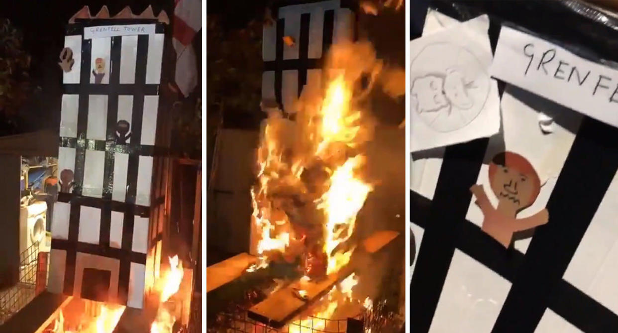 A man has been charged following an investigation into a video posted online that showed a cardboard model of Grenfell Tower being burnt.