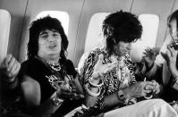 <p>Ronnie Wood and Keith Richards during the Rolling Stones' 1975 Tour of the Americas. </p>