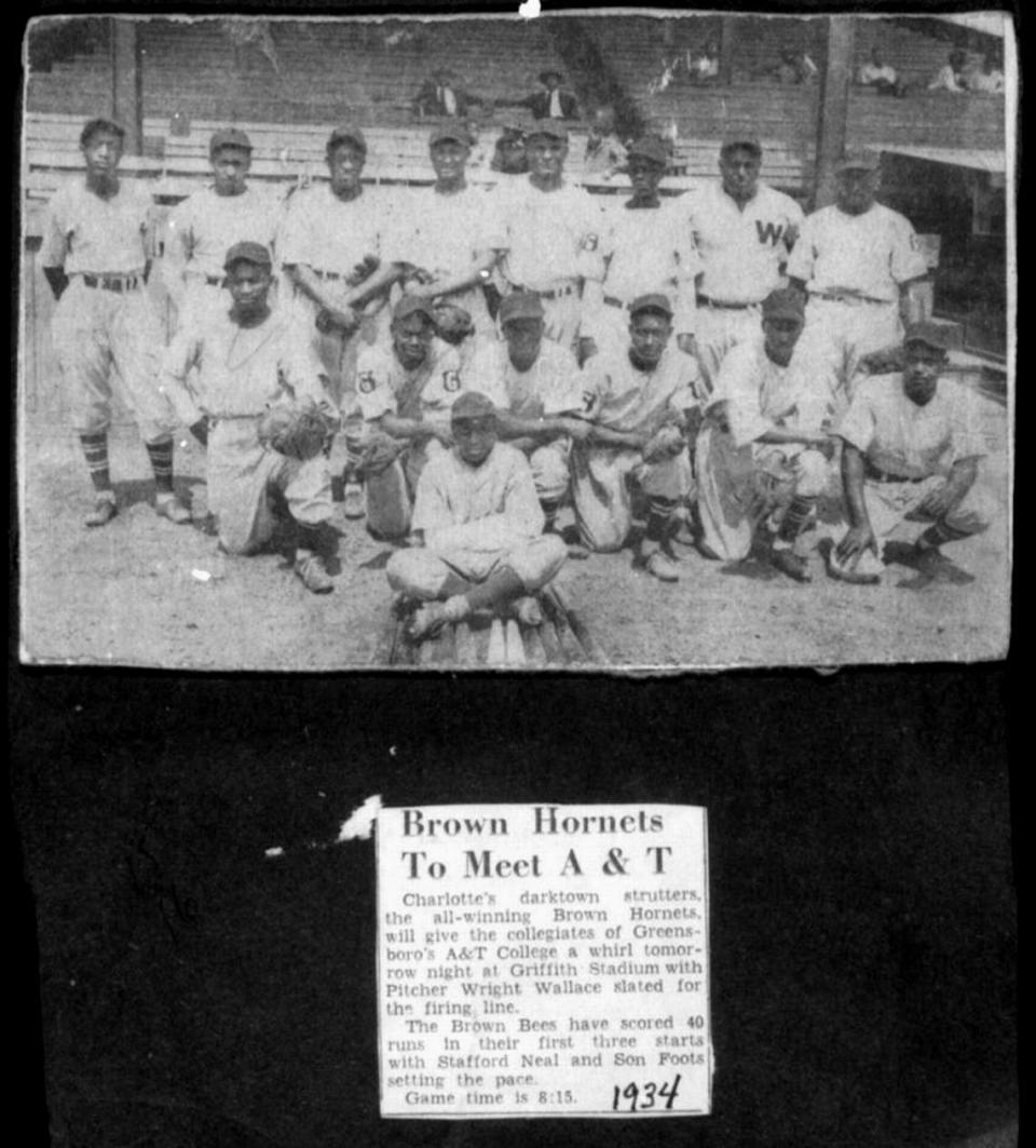 Photo of the Charlotte Brown Hornets from 1934, one of the city’s early Negro League baseball teams. Little is known of the team.