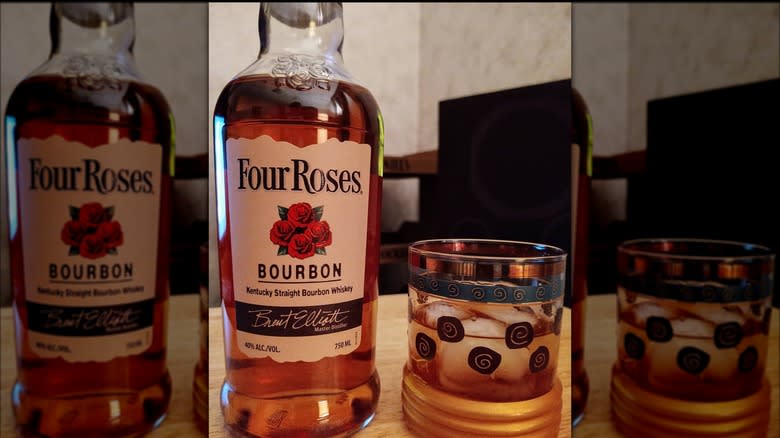 Bottle of Four Roses bourbon