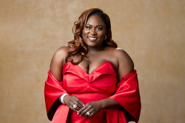 Danielle Brooks at the Golden Globes in January. She's been nominated for an Oscar for her performance in 'The Color Purple.'  - Credit: Dan Doperalski/Golden Globes 2024/Getty Images