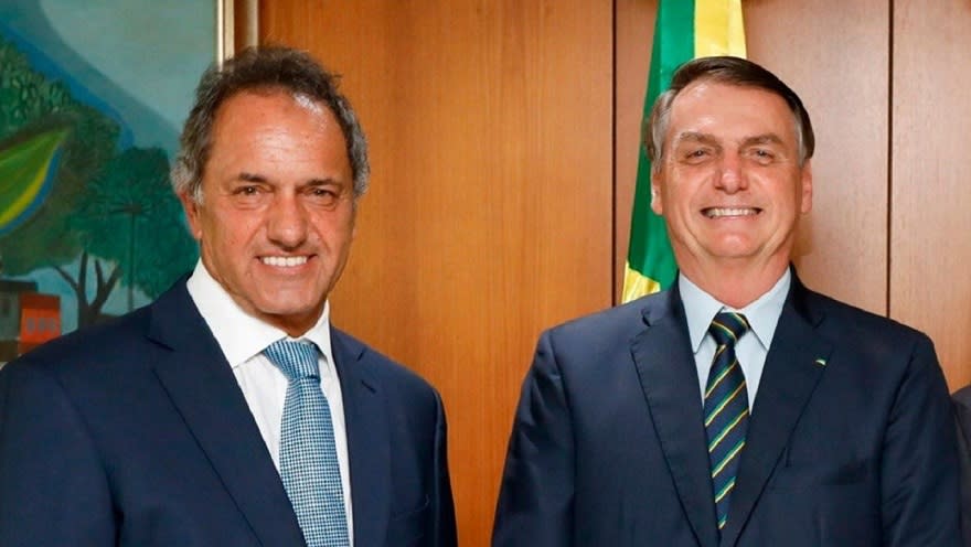 En su rol de embajador en Brasilia, Scioli hizo gala de su fama de dialoguista, al mantener una buena relación con Jair Bolsonaro