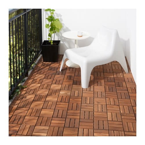 RUNNEN Decking, outdoor, brown stained