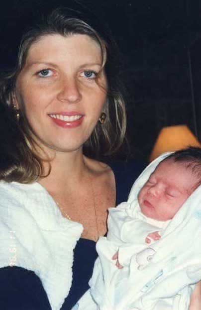 jennifer eley handler holds emma handler as a baby