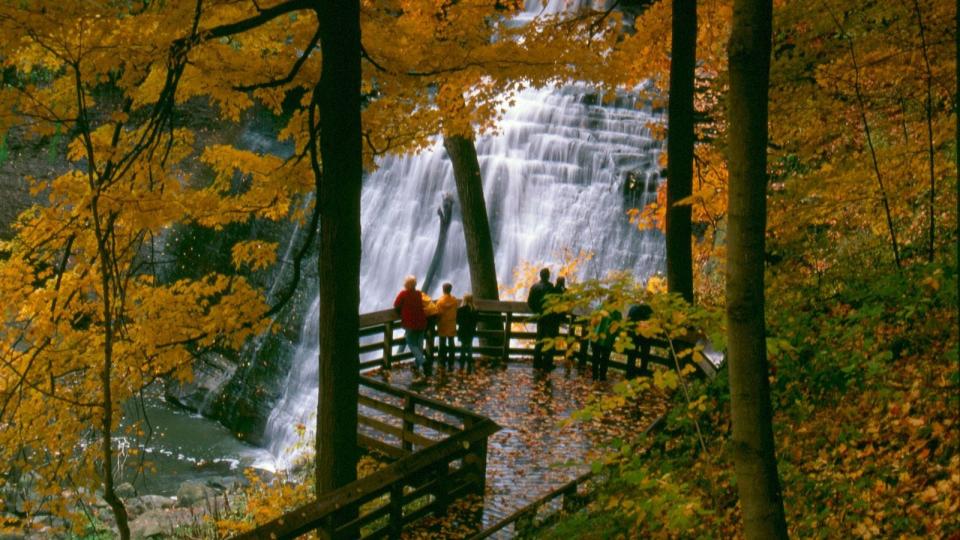Cuyahoga Brandywine Falls is free to the public and just 15 minutes from downtown Cleveland.