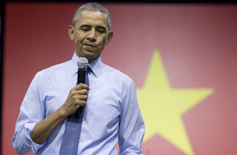 US-Pr?sident Barack Obama spricht bei seinem Vietnam-Besuch in Ho Chi Minh City vor Studenten … (Bild: Carolyn Kaster/AP)