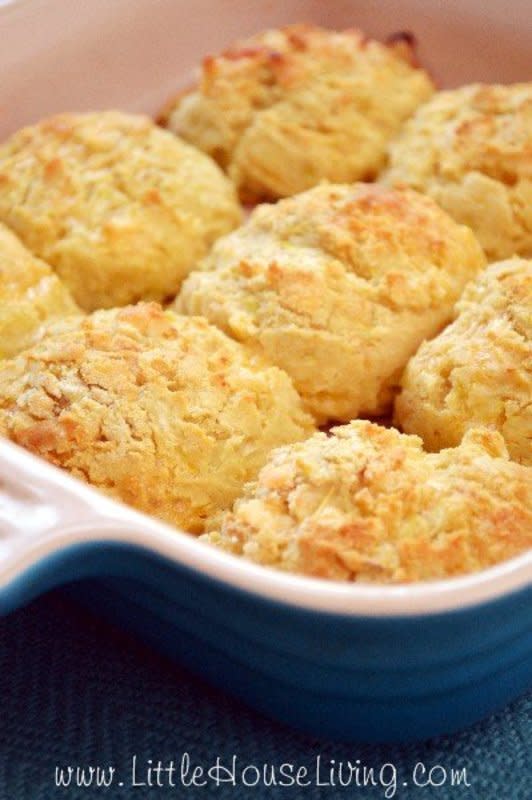 <p>Little House Living</p><p>Squash in biscuits? Yes! Adding grated squash to biscuit dough lends a summery spin to the classic baked good, not to mention, the moisture of the vegetables keep the biscuits soft and tender. </p><p><strong>Get the recipe: <a href="https://www.littlehouseliving.com/yellow-squash-cheddar-biscuit-recipe.html" rel="nofollow noopener" target="_blank" data-ylk="slk:Yellow Squash Cheddar Biscuits;elm:context_link;itc:0;sec:content-canvas" class="link rapid-noclick-resp">Yellow Squash Cheddar Biscuits</a></strong></p>