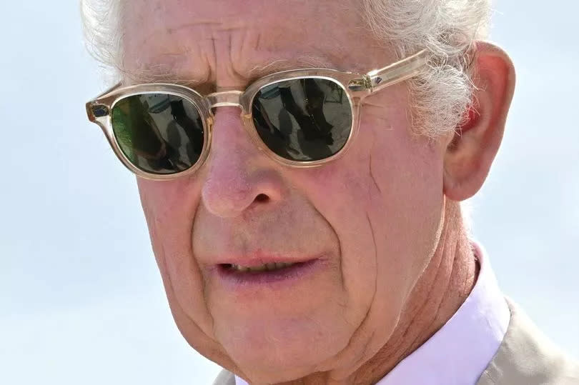 Britain's King Charles III visits Nyali beach in Mombasa on November 2, 2023. Britain's King Charles III was admitted to hospital for prostrate surgery, Buckingham Palace said in a statement on January 26, 2024.
