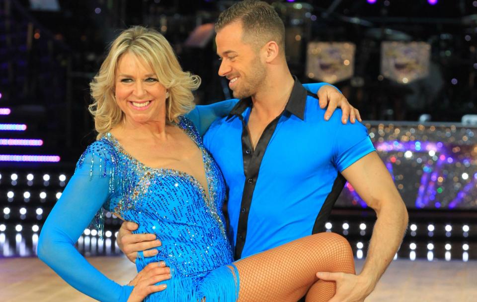 Fern Britton with her Strictly dance partner Artem Chigvintsev during the live tour in 2013. (PA)