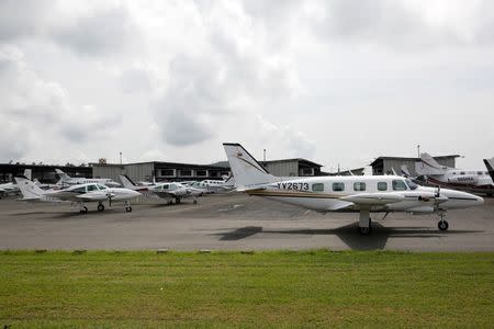 Private planes are seen at Charallave airport outside Caracas September 15, 2014. REUTERS/Carlos Garcia Rawlins