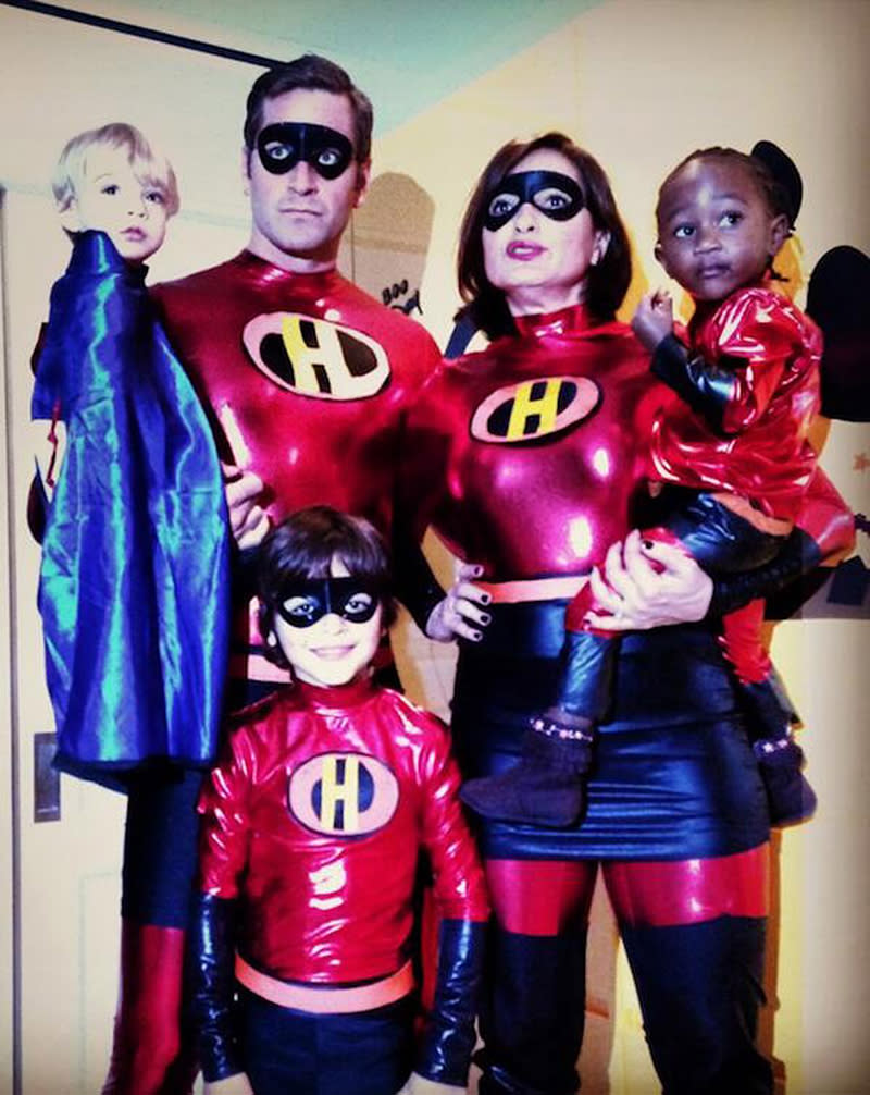 Mariska Hargitay, Peter Hermann, Andrew, August, and Amaya are a superfam