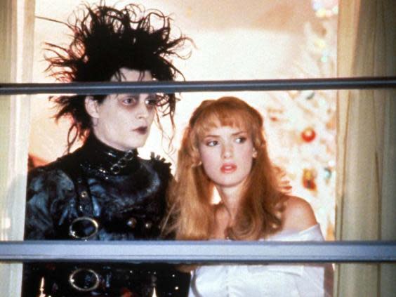 Johnny Depp and Winona Ryder at their gothic best in ‘Edward Scissorhands’ (Moviestore/Rex)