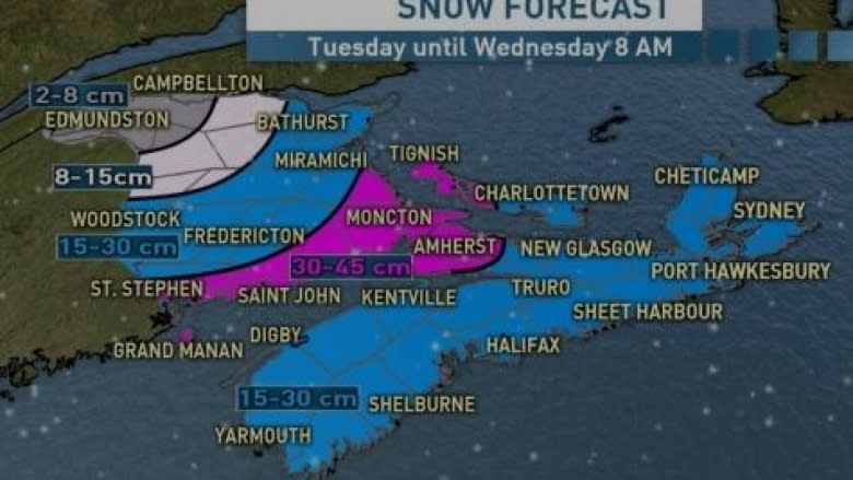 Blizzard batters New Brunswick, brings most travel to a standstill