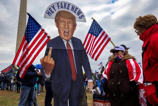 Pro-Trump protesters gather in front of the U.S. Capitol on Jan. 6, 2021, the day some of them stormed the building. (Photo: Brent Stirton/Getty Images)