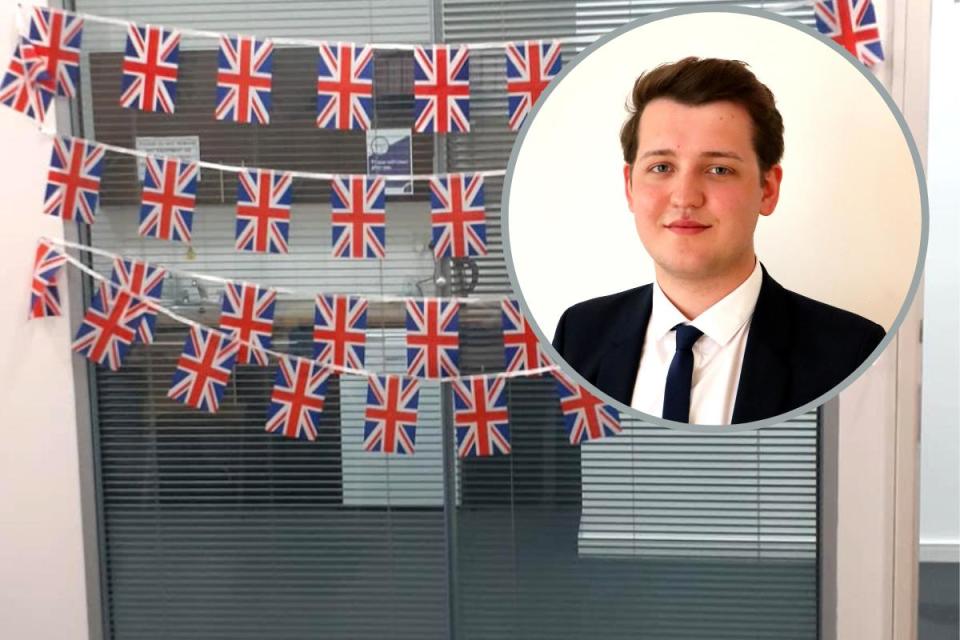 North Tyneside Councillor Liam Bones who is found ion breach code of conduct in council office Union Flag bunting drama <i>(Image: The Northern Echo)</i>