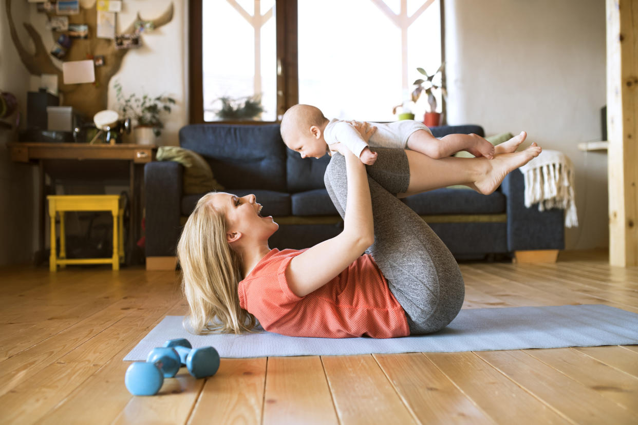 Experts have shared their tips for exercising safely after giving birth. (Getty Images)