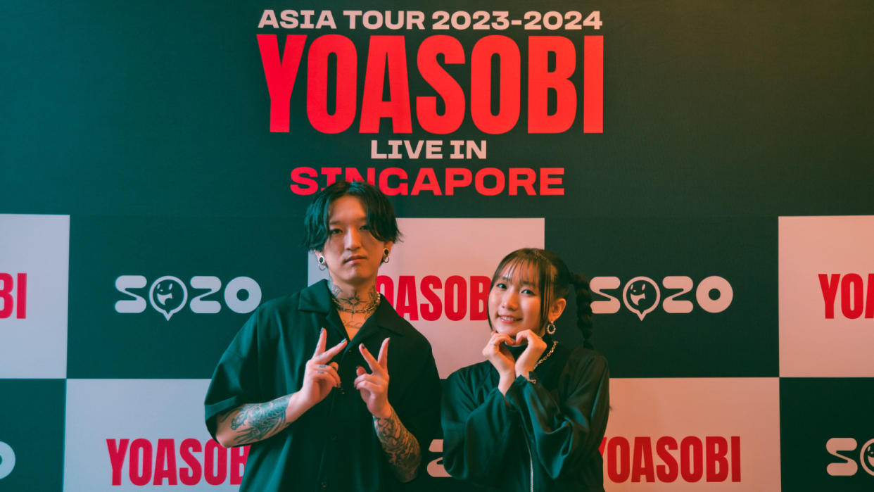 Japanese superduo Yoasobi, comprising composer Ayase (left) and vocalist Ikura, performed to a sold-out venue in Singapore. (Photo: Poto-Pot)