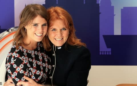 The Duchess of York and her youngest daughter, bride to be Princess Eugenie  - Credit: Peter Byrne/PA