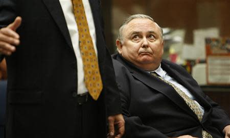 Robert Rizzo, the former manager of scandal-plagued Bell, California, attends his sentencing at Los Angeles Superior Court April 16, 2014. REUTERS/Al Seib/POOL