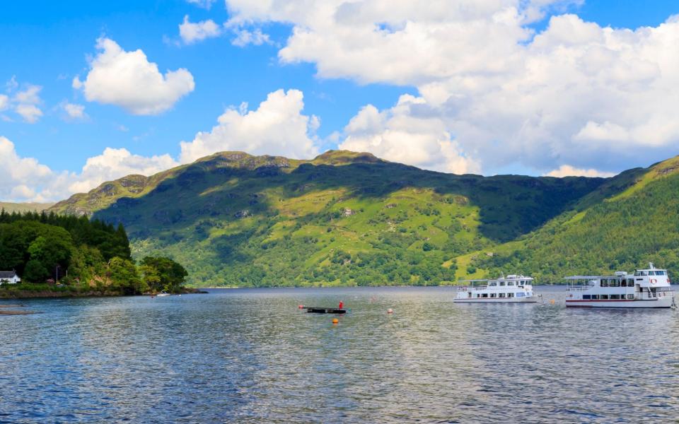 Views of Loch Lomond from Tarbet Scotland 