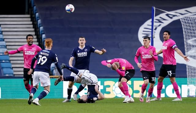 Derby were the visitors at Millwall