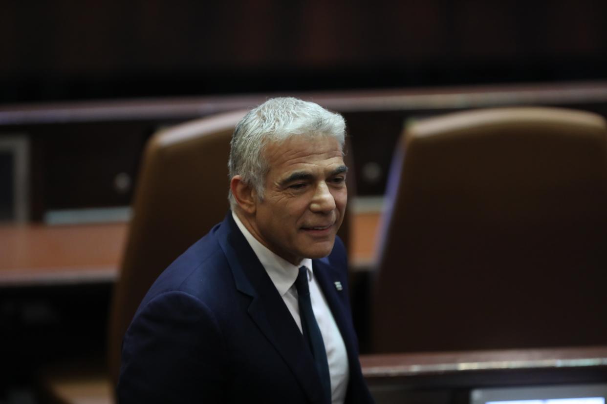 Leader of the Yesh Atid party, Yair Lapid  (EPA)